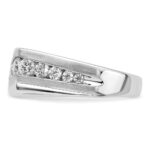 IBGoodman 14k White Gold 1 3/8 carat Lab Grown Diamond VS/SI+ G+ Complete Satin Men's Ring - Image 3