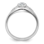 IBGoodman 14k White Gold 1 carat Lab Grown Diamond VS/SI+ G+ Oval Complete Men's Ring - Image 2