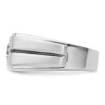 IBGoodman 14k White Gold with Black Rhodium Satin Men's Ring Mounting - Image 3