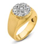IBGoodman 14k Two-Tone 1 3/8 carat Lab Grown Diamond VS/SI+ G+ Complete Men's Cluster Ring - Image 6