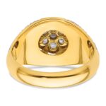IBGoodman 14k Two-Tone 1 1/4 carat Lab Grown Diamond VS/SI+ G+ Complete Men's Cluster Ring - Image 6