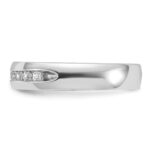 IBGoodman 14k White Gold 1/4 carat Lab Grown Diamond VS/SI+ G+ Nine Stone Complete Polished Men's Ring - Image 3