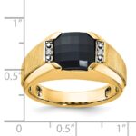 10k IBGoodman Men's Polished and Satin Gemstone Ring Mounting - Image 2