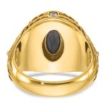 14k IBGoodman Men's Onyx and 1/10 carat Diamond Complete Ring - Image 7