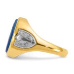 10k Two-tone IBGoodman Men's Blue Agate Complete Ring - Image 3
