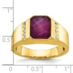 14k IBGoodman Men's Gemstone and Diamond Ring Mounting - Image 3