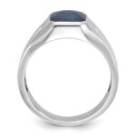 14k White Gold IBGoodman Men's Gemstone and Diamond Ring Mounting - Image 2