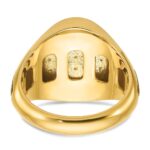 14k with Black Rhodium IBGoodman Men's Ruby Doublet Stone Complete Ring - Image 7