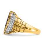 14k IBGoodman Men's Onyx and Diamond Nugget Ring Mounting - Image 5
