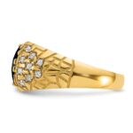 IBGoodman 14k 1/4 carat Lab Grown Diamond VS/SI+ G+ and Onyx Complete Nugget Men's Ring - Image 4