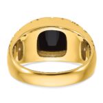 IBGoodman 14k 1/4 carat Lab Grown Diamond VS/SI+ G+ and Onyx Complete Nugget Men's Ring - Image 6