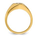14k IBGoodman Men's Polished and Satin Ring Mounting - Image 2