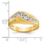 14k IBGoodman Men's Polished and Satin Ring Mounting - Image 3