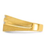 10k IBGoodman Men's Polished Satin and Grooved Ring Mounting - Image 5