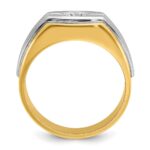 IBGoodman 14k Two-tone 1/3 carat Lab Grown Diamond VS/SI+ G+ Complete Polished and Satin Men's Ring - Image 2