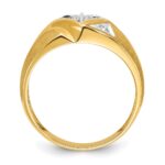14k IBGoodman Men's Polished and Satin Diamond Ring Mounting - Image 2