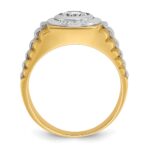 IBGoodman 10k Two-tone Men's Polished Satin and Textured Ring Mounting - Image 2