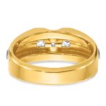 14k Two-tone IBGoodman Men's 3/4 carat Diamond Complete Ring - Image 7