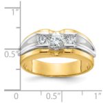 14k Two-tone IBGoodman Men's 3/4 carat Diamond Complete Ring - Image 3