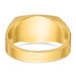 IBGoodman 14k 1/3 carat Lab Grown Diamond VS/SI+ G+ Complete Polished and Satin Men's Ring - Image 5