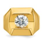 IBGoodman 14k 2 1/2 carat Lab Grown Diamond VS/SI+ G+ Complete Men's Ring - Image 4