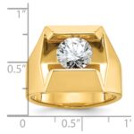 IBGoodman 14k 2 1/2 carat Lab Grown Diamond VS/SI+ G+ Complete Men's Ring - Image 8