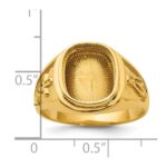 IBGoodman 14k Men's Polished and Textured Blue Lodge Master Masonic Ring Mounting - Image 4