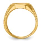 IBGoodman 10k Men's Polished and Textured Blue Lodge Master Masonic Ring Mounting - Image 2