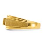 14k IBGoodman Men's Gemstone and Diamond Satin Ring Mounting - Image 5