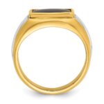 14k Two-tone IBGoodman Men's Onyx Complete Ring - Image 2