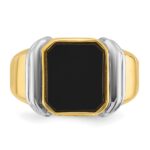 14k Two-tone IBGoodman Men's Onyx Ring Mounting - Image 6