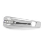 14k White Gold IBGoodman Polished Gemstone Ring Mounting - Image 5
