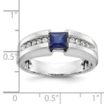 14k White Gold IBGoodman Polished Gemstone Ring Mounting - Image 3