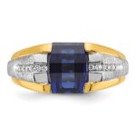14k Two-tone IBGoodman Men's Gemstone and Diamond Ring Mounting - Image 6
