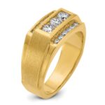 IBGoodman 14k 3/4 carat Lab Grown Diamond VS/SI+ G+ Complete Polished and Satin Men's Ring - Image 6