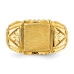 14k IBGoodman 10x10mm Men's Square Signet Ring - Image 6