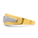 IBGoodman 14k Two-tone 1/4 carat Lab Grown Diamond VS/SI+ G+ Complete Polished and Satin Men's Ring - Image 3