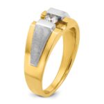 14k Two-tone IBGoodman Men's Polished and Satin Diamond Ring Mounting - Image 8