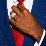 IBGoodman 14k Two-tone Men's Polished and Satin 1 1/2 Carat AA Quality Diamond Cluster Ring - Image 4