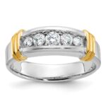 IBGoodman 14k Two-tone Five Stone Polished Men's Ring Mounting