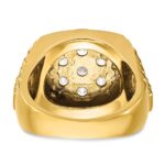 IBGoodman 14k 2 carat Lab Grown Diamond VS/SI+ G+ Complete Ribbed Men's Cluster Ring - Image 5