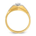 14k IBGoodman Men's Polished and Satin Diamond Ring Mounting - Image 2