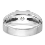 IBGoodman 14k White Gold 1 carat Lab Grown Diamond VS/SI+ G+ Complete Men's Ring - Image 5