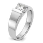 IBGoodman 14k White Gold 1 carat Lab Grown Diamond VS/SI+ G+ Complete Men's Ring - Image 6