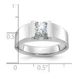 IBGoodman 14k White Gold 1 carat Lab Grown Diamond VS/SI+ G+ Complete Men's Ring - Image 7