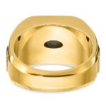 IBGoodman 14k Two-tone 1 carat Lab Grown Diamond VS/SI+ G+ Complete Polished and Satin Men's Ring - Image 5