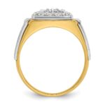 IBGoodman 10k Two-tone Men's Polished and Satin 1/2 Carat A Quality Diamond Ring - Image 2