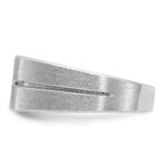 14k White Gold IBGoodman Men's Polished and Satin 1/4 carat Diamond Complete Ring - Image 5