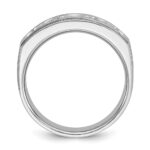 14k White Gold IBGoodman Men's Polished and Satin Diamond Ring Mounting - Image 2
