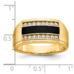 10k IBGoodman Men's Polished and Satin Gemstone Ring Mounting - Image 2